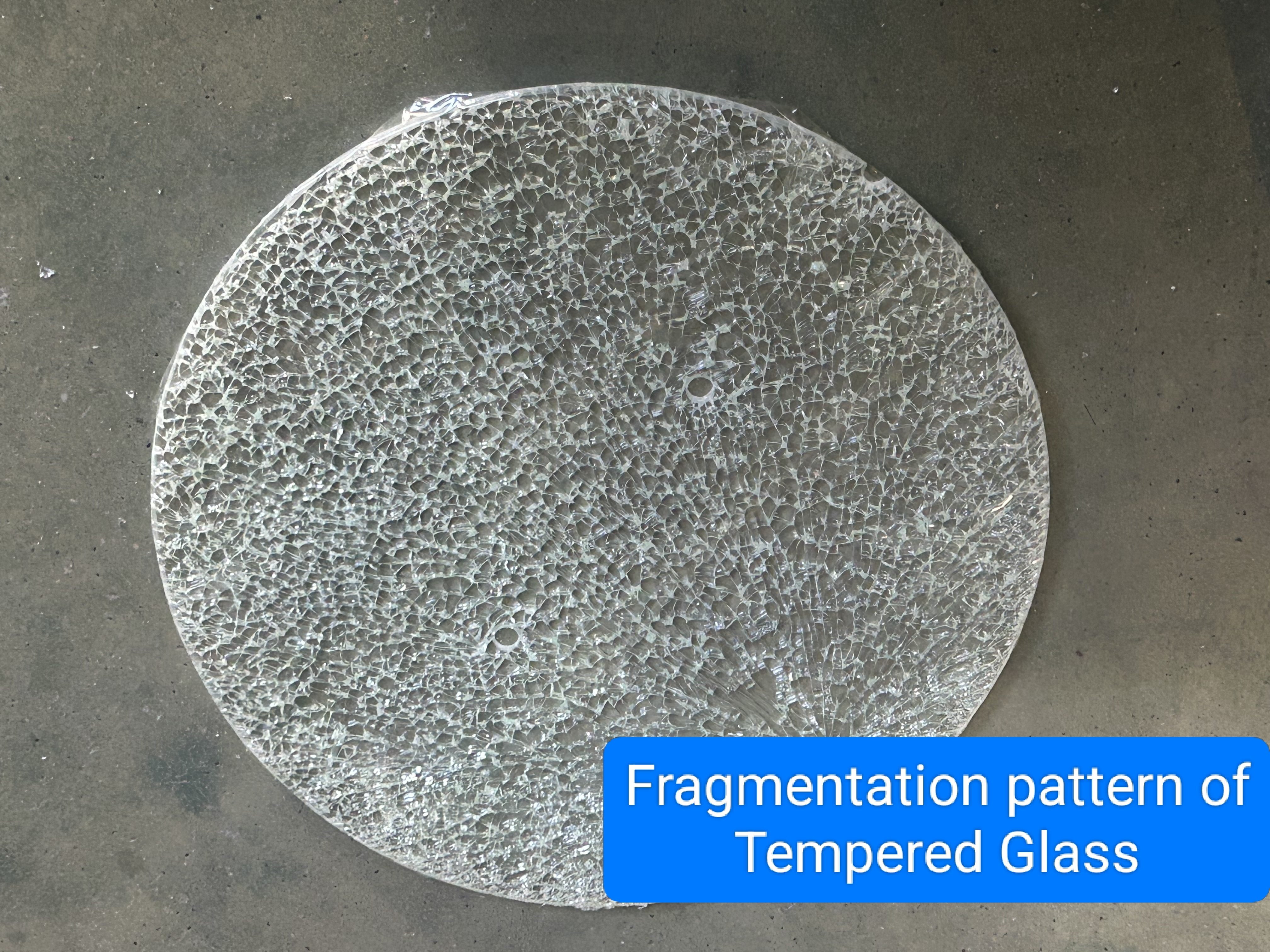 Tempered Glass Fragmentation Pattern