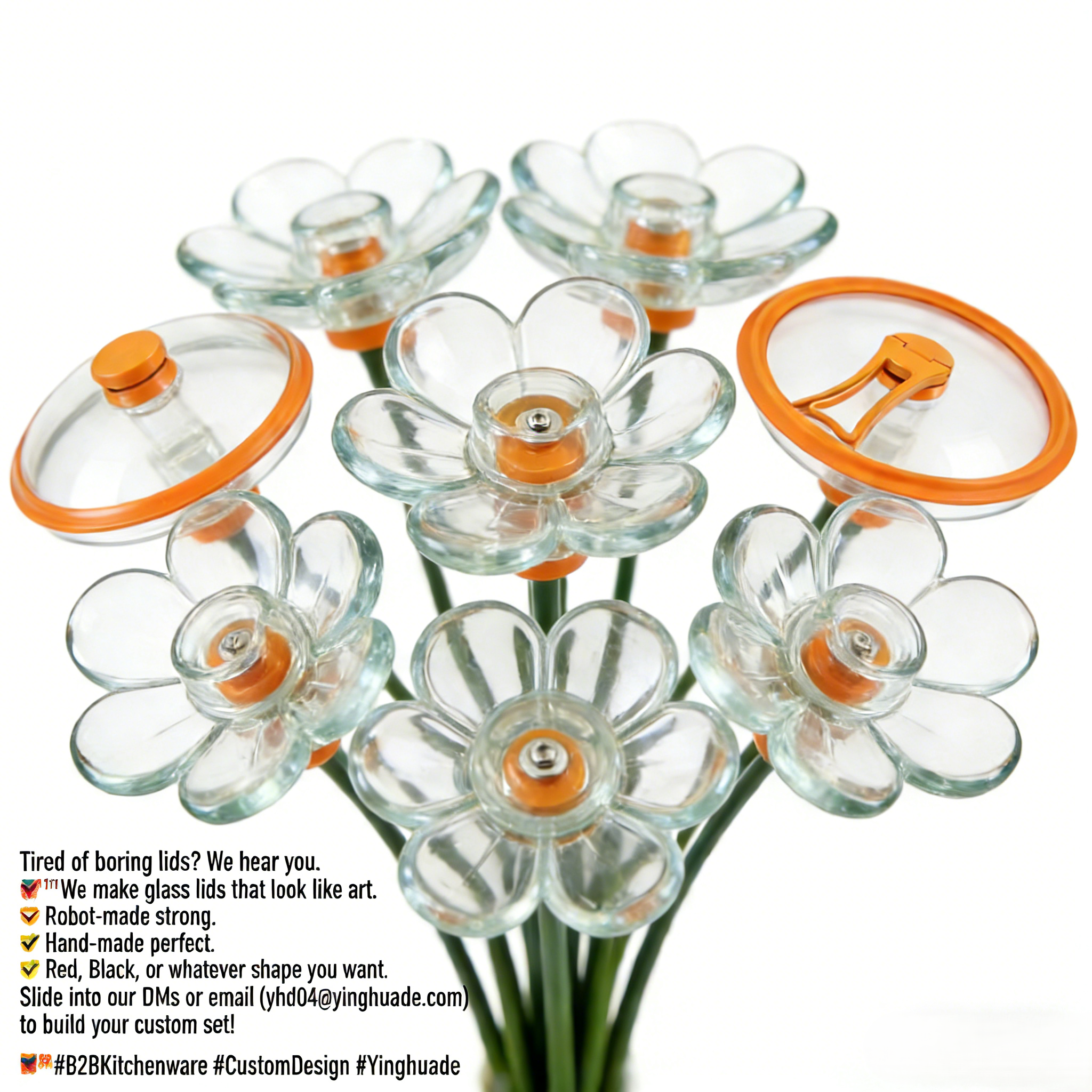 用玻璃盖制作花束的方案 (1)